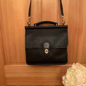 Black Vintage Coach Willis Cross Body Bag